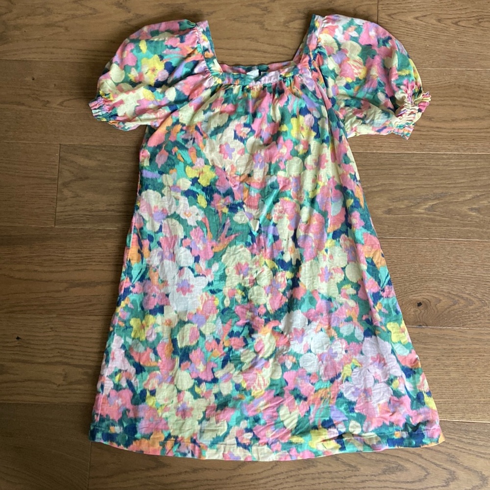 GapKids Girls Floral Puff Sleeve Dress